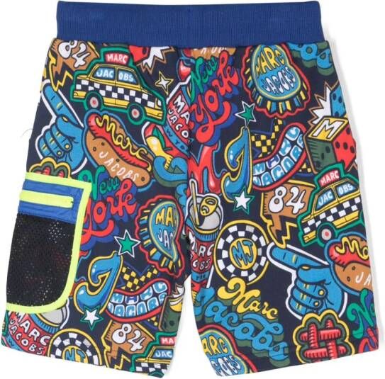 Marc Jacobs Kids Bermuda shorts met print Blauw