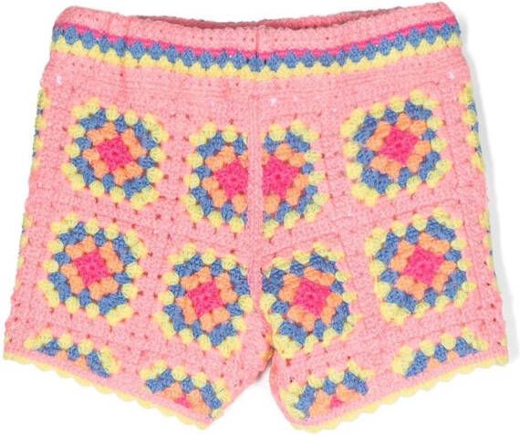 Marc Jacobs Kids Gehaakte shorts Roze