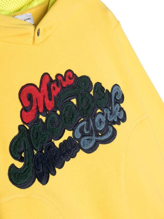 Marc Jacobs Kids Hoodie met geborduurd logo Geel