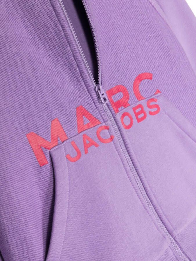 Marc Jacobs Kids Hoodie met logoprint Paars