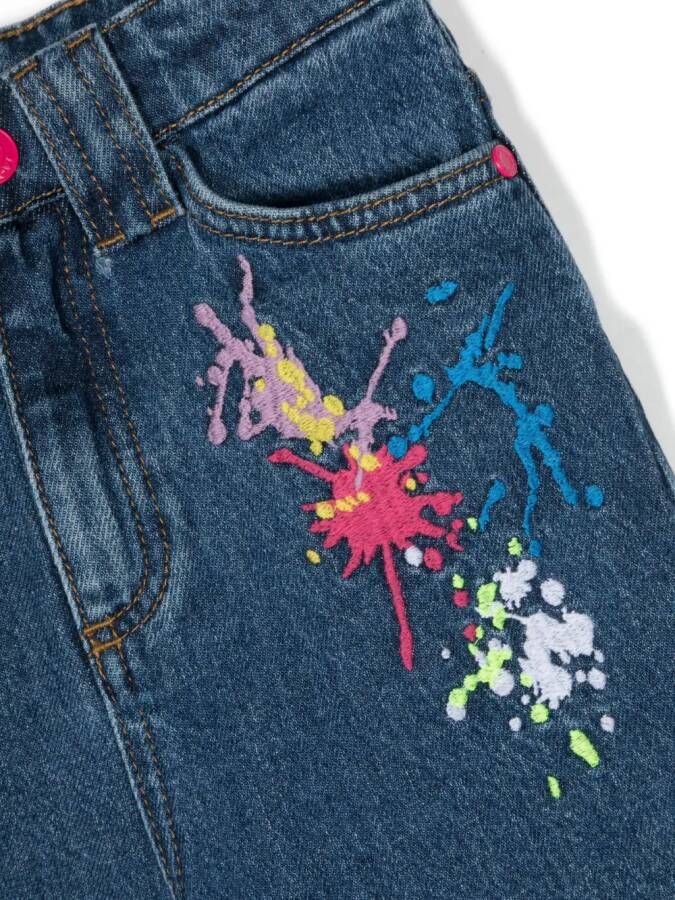 Marc Jacobs Kids Jeans met borduurwerk Blauw