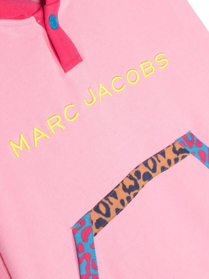 Marc Jacobs Kids Jurk met geborduurd logo Roze