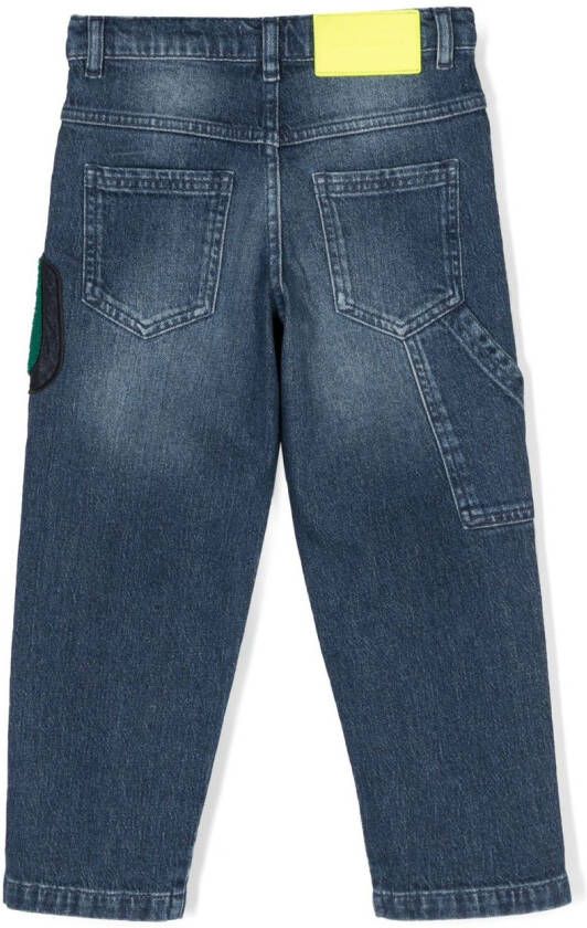 Marc Jacobs Kids Jeans met geborduurd logo Blauw