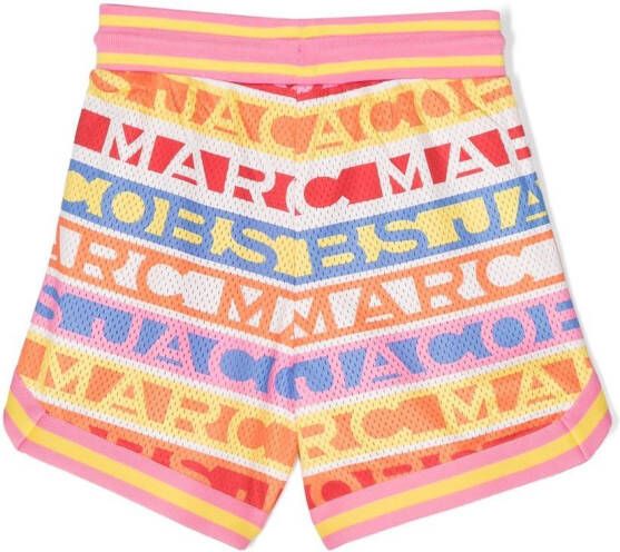 Marc Jacobs Kids Shorts met logostreep Roze