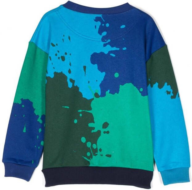 Marc Jacobs Kids Sweater met verfspetters Blauw