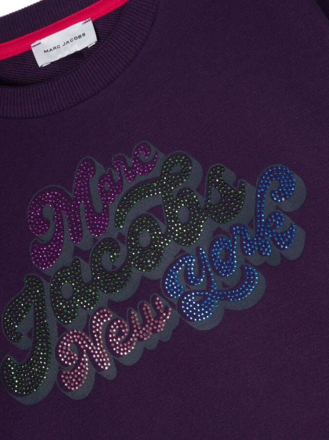 Marc Jacobs Kids Sweater verfraaid met kristallen Paars