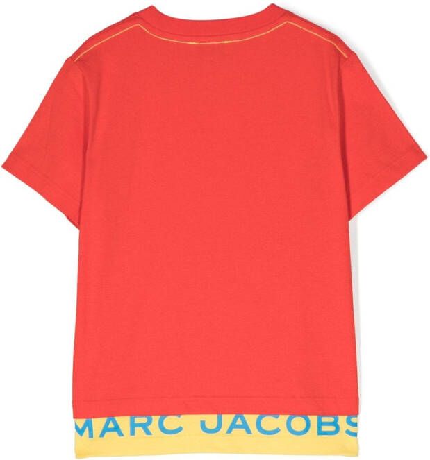 Marc Jacobs Kids T-shirt met colourblocking Rood