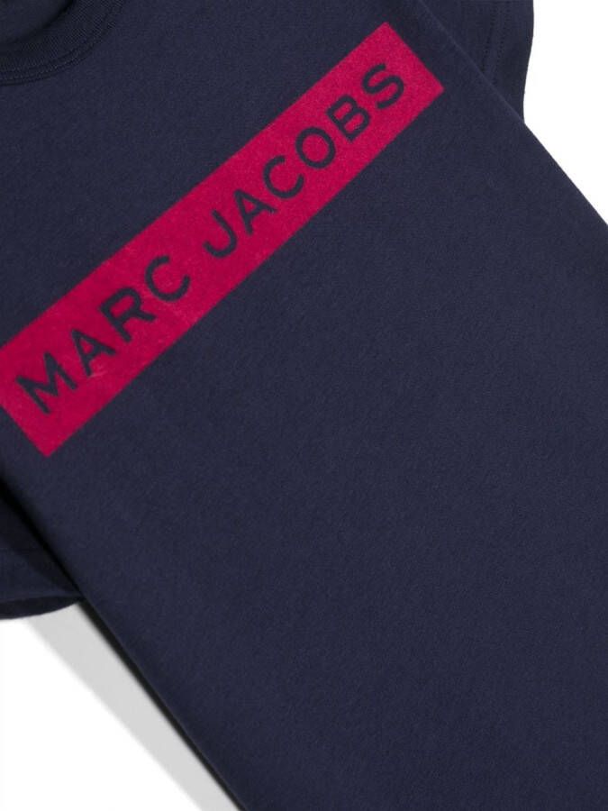 Marc Jacobs Kids T-shirt met logoprint Blauw