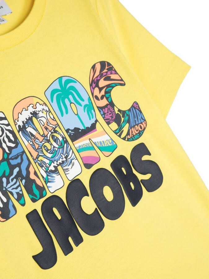 Marc Jacobs Kids T-shirt met logoprint Geel