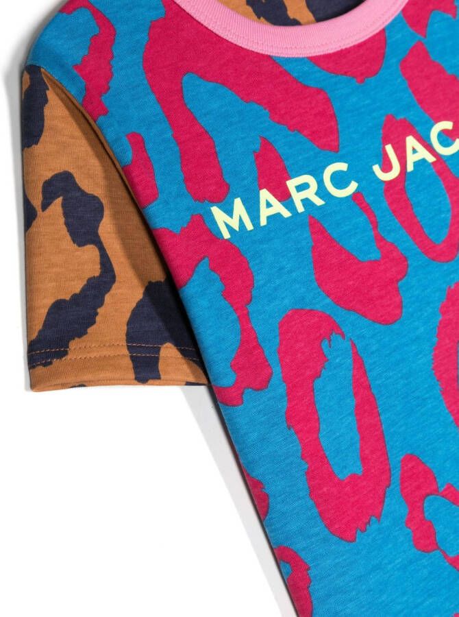 Marc Jacobs Kids T-shirt met luipaardprint Blauw