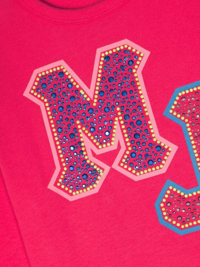 Marc Jacobs Kids T-shirt met monogramprint Roze