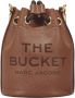 Marc Jacobs Zwarte Leren Bucket Bag Brown Dames - Thumbnail 6