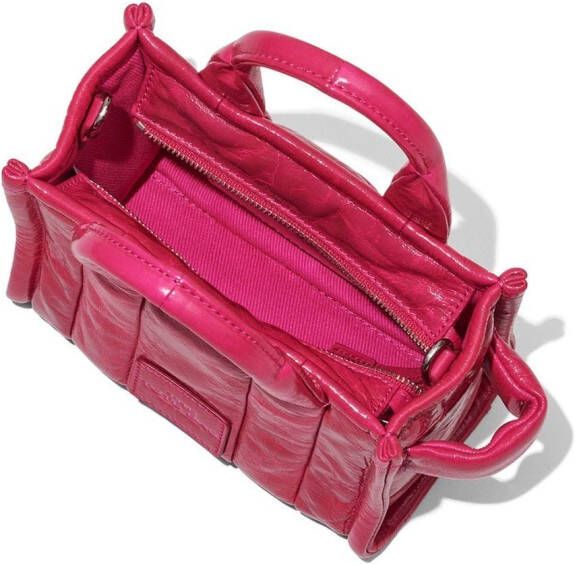 Marc Jacobs The Shiny Crinkle crossbody shopper Roze