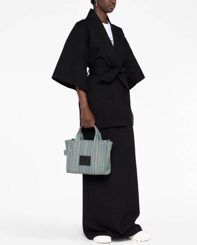 Marc Jacobs The Washed Monogram kleine shopper Blauw