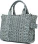 Marc Jacobs The Washed Monogram kleine shopper Blauw - Thumbnail 4
