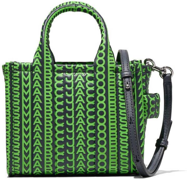 Marc Jacobs The Monogram leren crossbody shopper Groen
