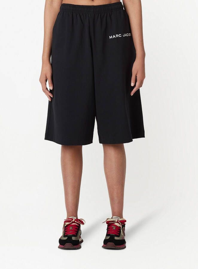 Marc Jacobs Shorts met geborduurd logo Zwart