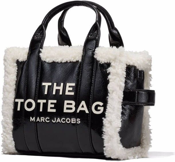 Marc Jacobs The Crinkle Leather Tote kleine shopper Zwart