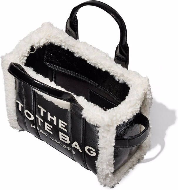 Marc Jacobs The Crinkle Leather Tote kleine shopper Zwart