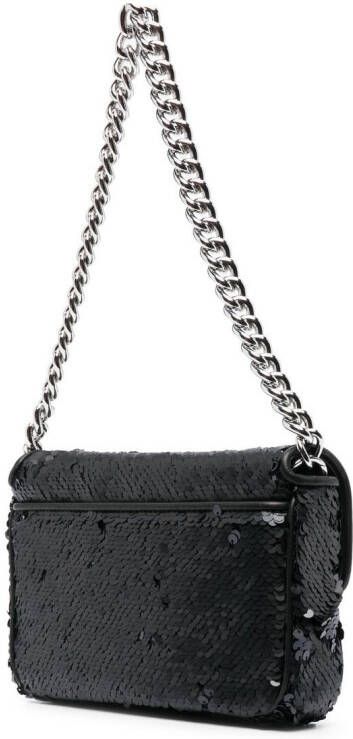 Marc Jacobs The Sequin schoudertas met ketting Zwart