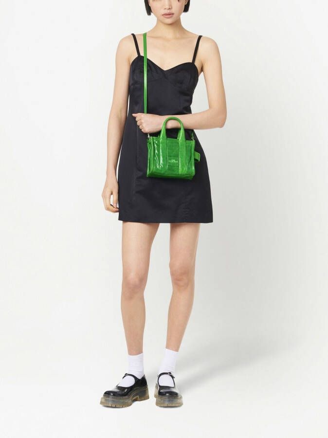 Marc Jacobs The Shiny Crinkle crossbody shopper Groen