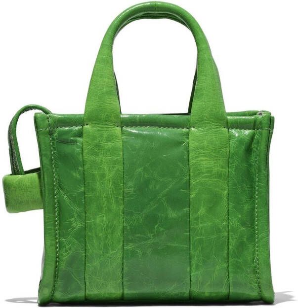 Marc Jacobs The Shiny Crinkle crossbody shopper Groen
