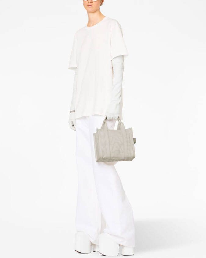 Marc Jacobs The Monogram Tote kleine shopper Wit