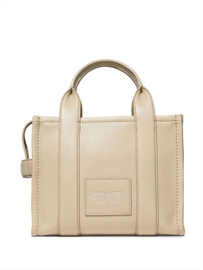 Marc Jacobs The Leather Tote kleine shopper Beige