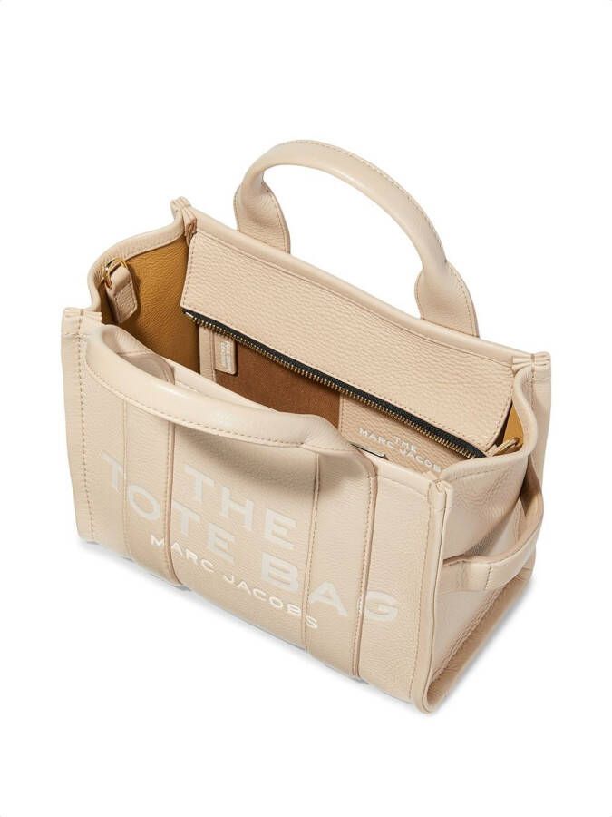 Marc Jacobs The Leather Tote kleine shopper Beige