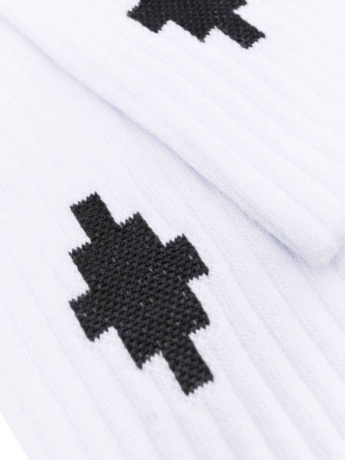 Marcelo Burlon County of Milan Enkellange sokken Wit