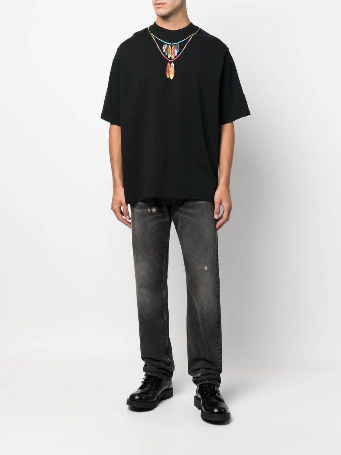 Marcelo Burlon County of Milan Gerafelde jeans Zwart