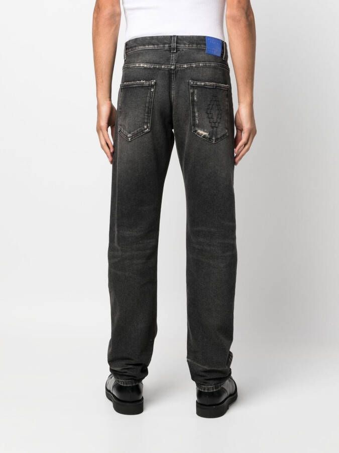 Marcelo Burlon County of Milan Gerafelde jeans Zwart