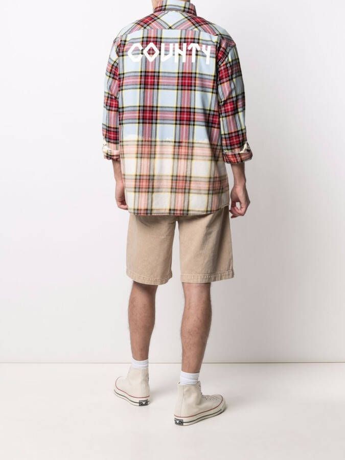 Marcelo Burlon County of Milan Geruit overhemd Rood