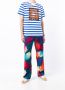 Marcelo Burlon County of Milan Gestreept T-shirt Blauw - Thumbnail 2