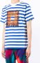 Marcelo Burlon County of Milan Gestreept T-shirt Blauw - Thumbnail 3