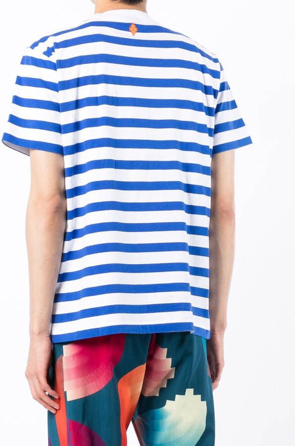 Marcelo Burlon County of Milan Gestreept T-shirt Blauw