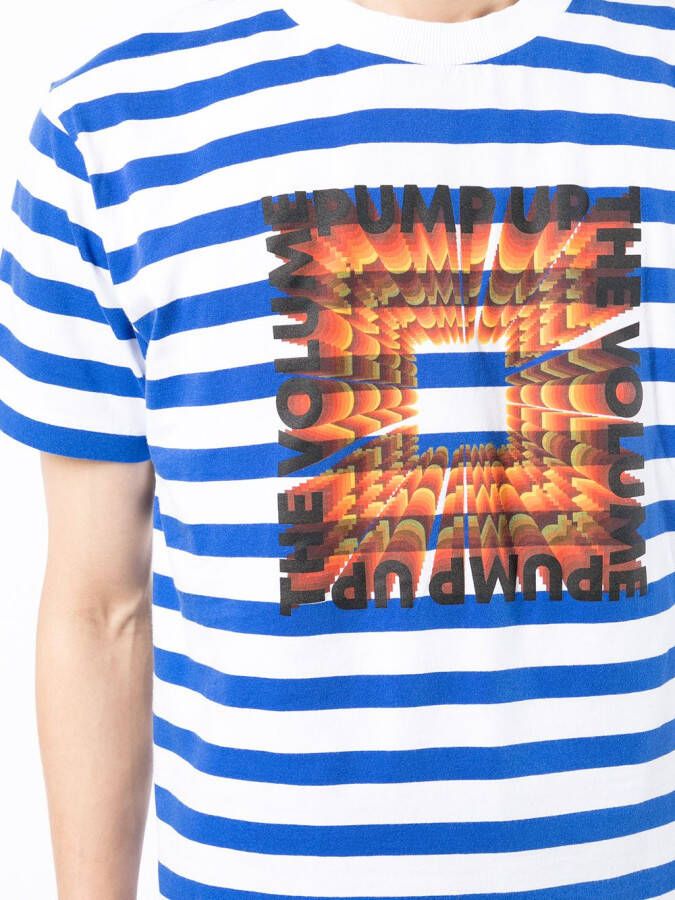 Marcelo Burlon County of Milan Gestreept T-shirt Blauw