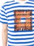 Marcelo Burlon County of Milan Gestreept T-shirt Blauw - Thumbnail 5