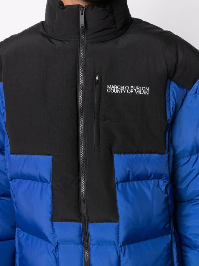 Marcelo Burlon County of Milan Gewatteerd jack Blauw