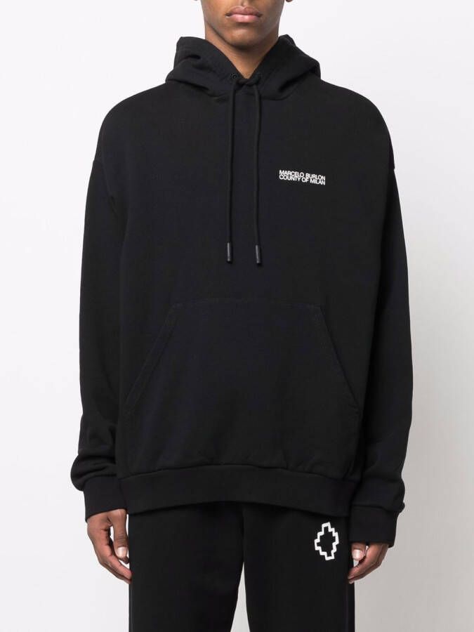Marcelo Burlon County of Milan Hoodie met print Zwart