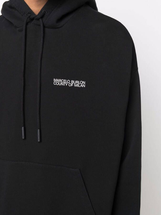 Marcelo Burlon County of Milan Hoodie met print Zwart
