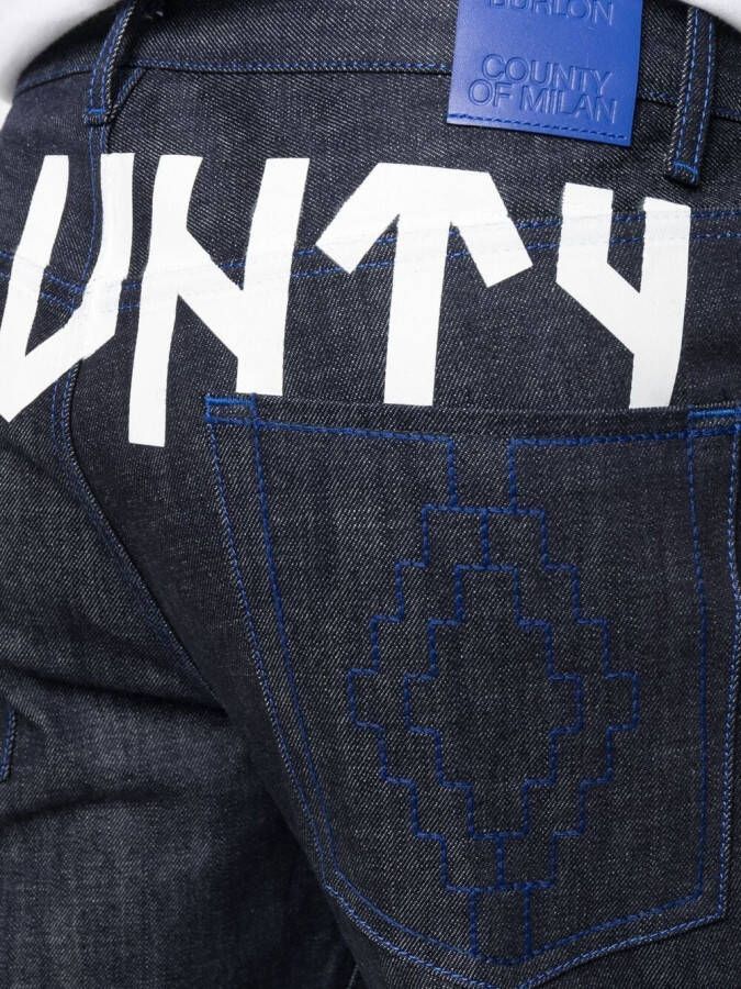 Marcelo Burlon County of Milan Jeans met logoprint Blauw