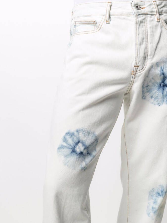 Marcelo Burlon County of Milan Jeans met tie-dye print Wit