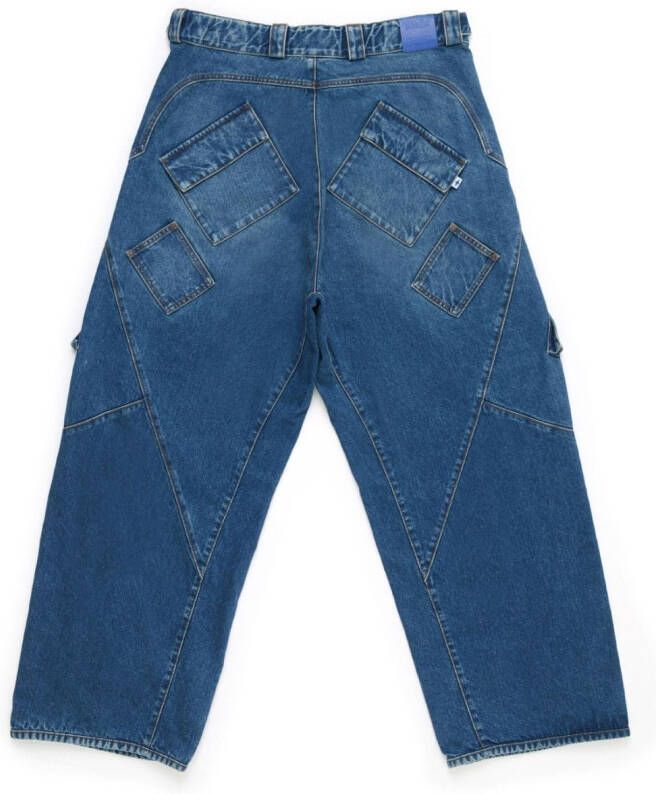 Marcelo Burlon County of Milan Cargo jeans met wijde pijpen Blauw
