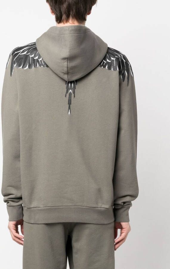 Marcelo Burlon County of Milan Icon Wings hoodie van biologisch katoen Groen