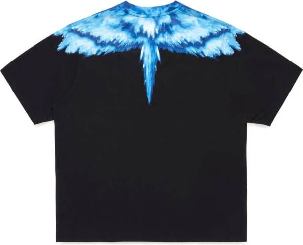 Marcelo Burlon County of Milan Katoenen T-shirt met vleugelprint Zwart