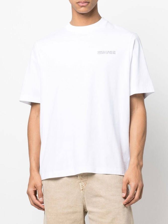 Marcelo Burlon County of Milan Katoenen T-shirt Wit