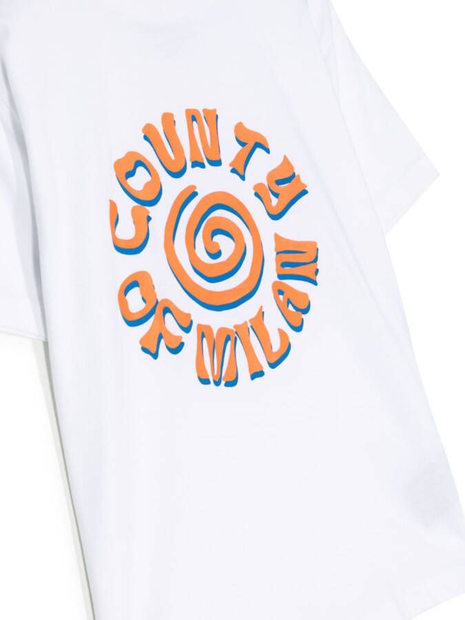 Marcelo Burlon County Of Milan Kids T-shirt met tekst Wit