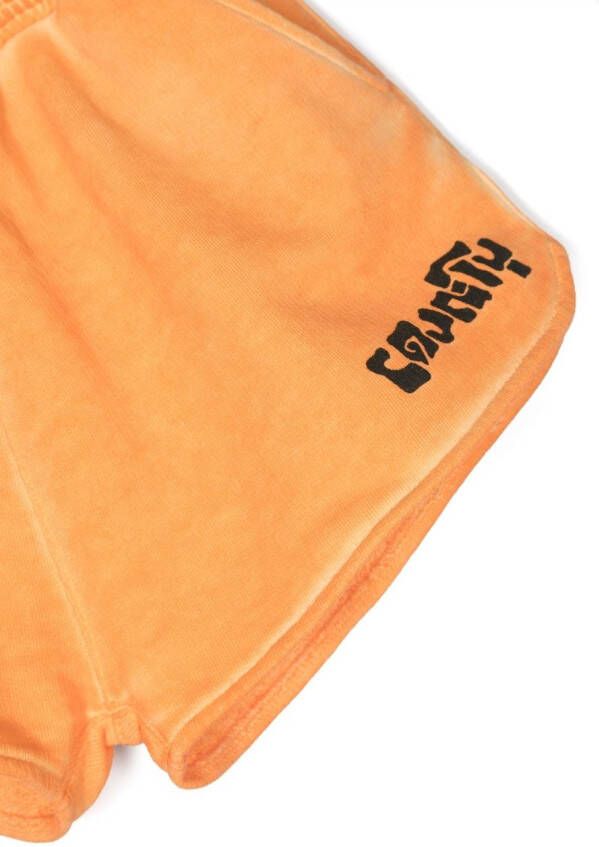 Marcelo Burlon County Of Milan Kids Shorts met tekst Oranje