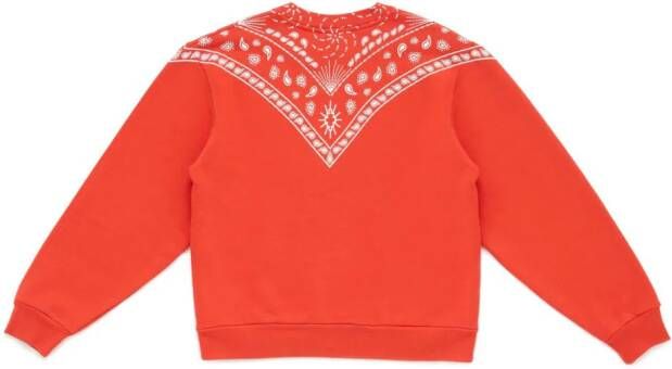 Marcelo Burlon County Of Milan Kids Sweater met bandanaprint Oranje